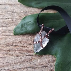 Quartz arrowhead necklace